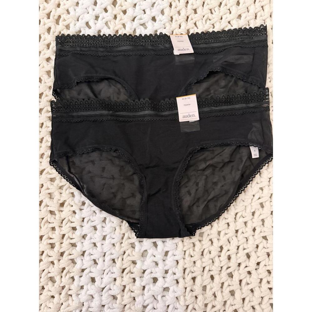 Auden Black Hipster Panties Size M (8-10) - Pack of 2